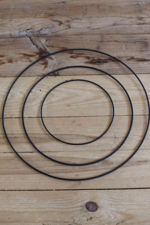 Metallring für Loopkränze. Perfekt für deine DIY Kränze Kranz Loop Kranzbinden selbermachen Metall schwarz