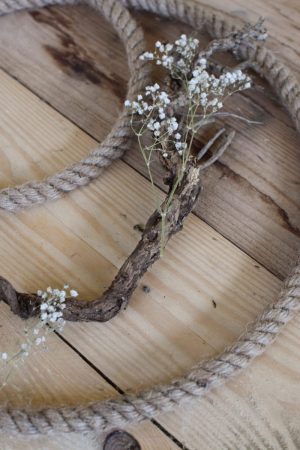 Metallring mit Jute für Loopkränze. Perfekt für deine DIY Kränze Kranz Loop Kranzbinden selbermachen Metall schwarz