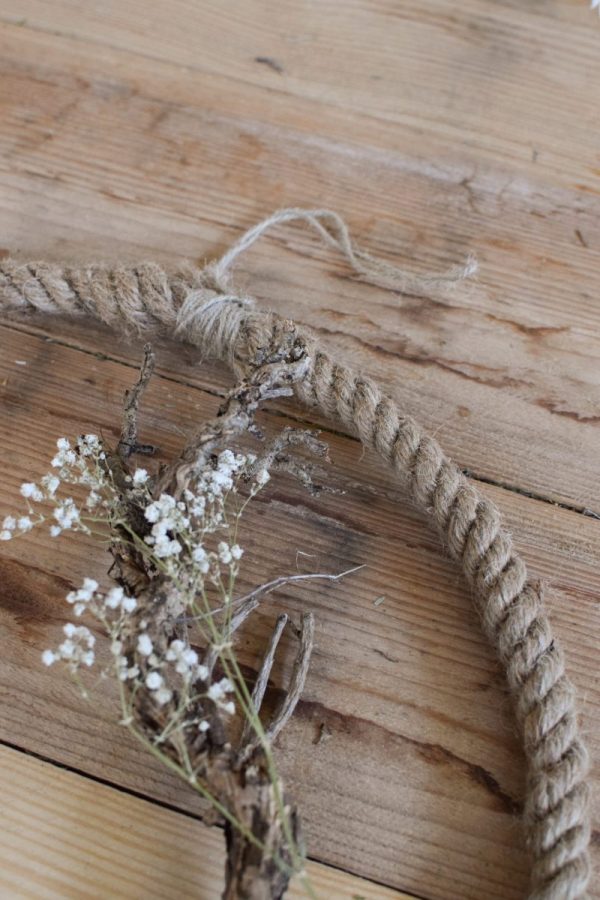 Metallring mit Jute für Loopkränze. Perfekt für deine DIY Kränze Kranz Loop Kranzbinden selbermachen Metall schwarz