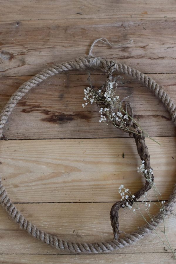 Metallring mit Jute für Loopkränze. Perfekt für deine DIY Kränze Kranz Loop Kranzbinden selbermachen Metall schwarz