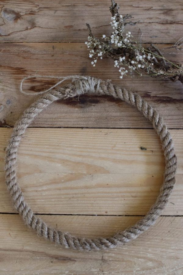 Metallring mit Jute für Loopkränze. Perfekt für deine DIY Kränze Kranz Loop Kranzbinden selbermachen Metall schwarz
