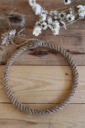 Metallring mit Jute für Loopkränze. Perfekt für deine DIY Kränze Kranz Loop Kranzbinden selbermachen Metall schwarz