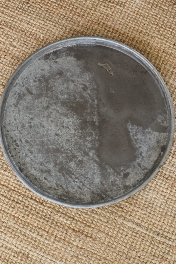 Großes rundes tablett silber metall Metalltablett Küche Tischdeko antik im Mrs Greenery Shop bestellen kaufen
