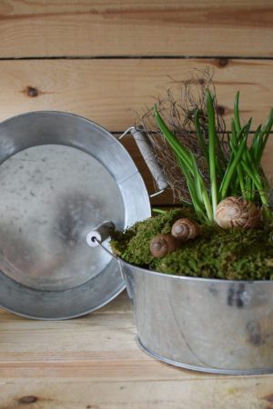 Metallschale für deine Naturdeko. Natürlich dekorieren Dekoidee Schale