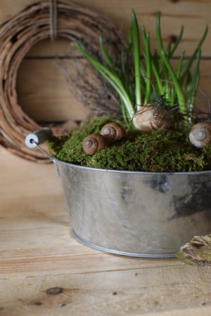 Metallschale für deine Naturdeko. Natürlich dekorieren Dekoidee Schale