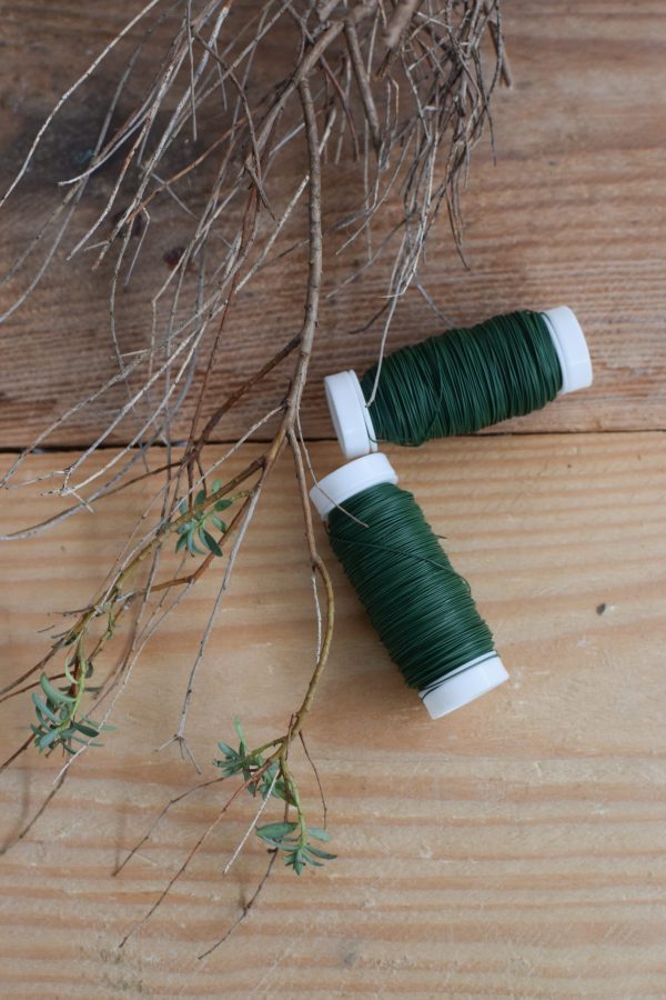 Myrtendraht klein grün. Kreativ mit Naturmaterialien gestalten. Draht Bindedraht
