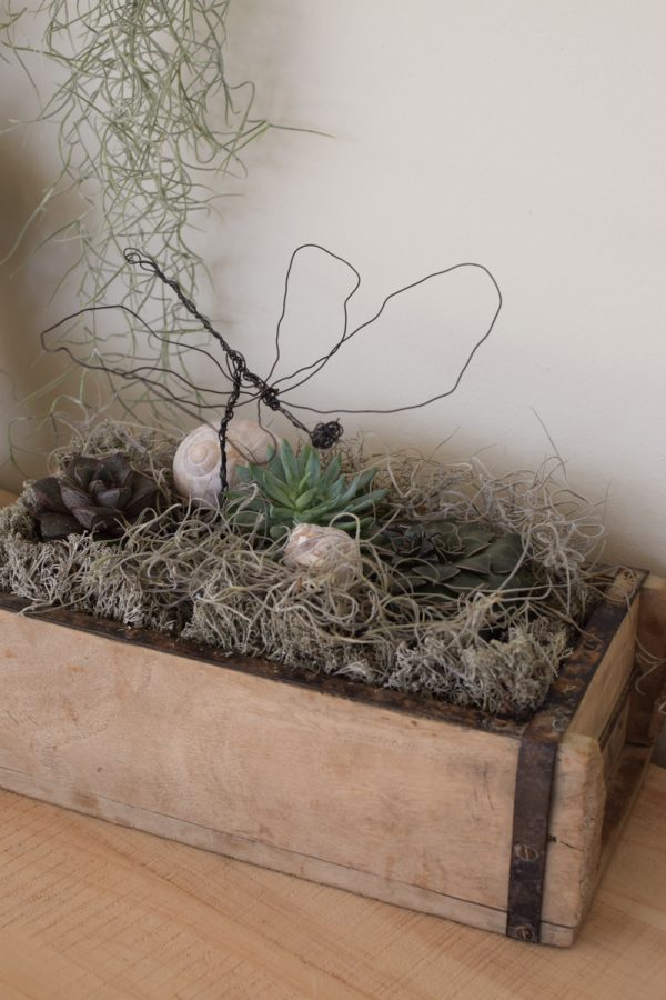 Naturdeko mit Sukkulenten und Tillandsien. Naturdeko einfach selbermachen mit Ziegelform. Kreativsein DIY selbermachen