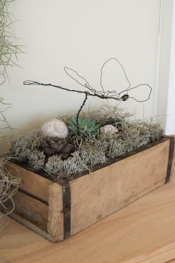 Naturdeko mit Sukkulenten und Tillandsien. Naturdeko einfach selbermachen mit Ziegelform. Kreativsein DIY selbermachen