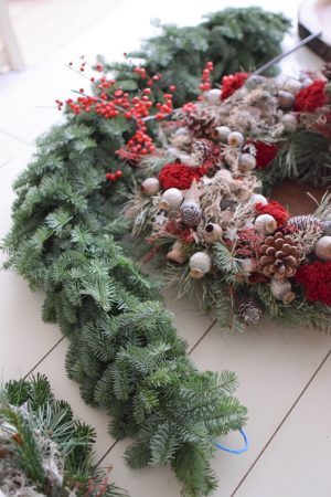 Nobilis Girlande frisch echt 100 cm handgebunden handarbeit tannengirlande weihnachtsgirlande Weihnachstdeko im Mrs Greenery Shop bestellen
