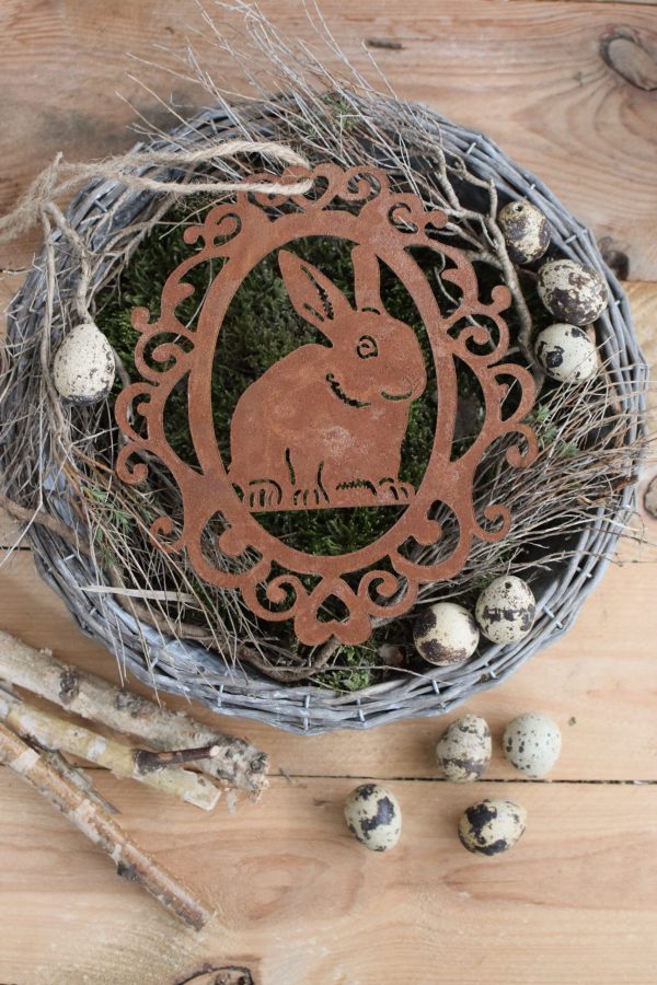 Osterhase Metall. Osterdeko Ostern Deko Dekoidee Metalldeko Hase aus Metall