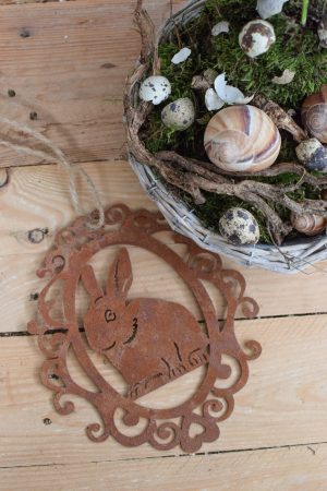 Osterhase Metall. Osterdeko Ostern Deko Dekoidee Metalldeko Hase aus Metall
