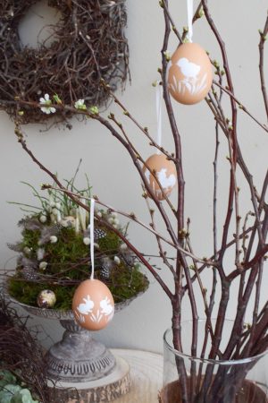 Ostereier handbemalt eier echteier landleben huhn hahn kücken osterdeko ostern dekoidee deko naturdeko eierdeko im Mrs greenery shop bestellen kaufen