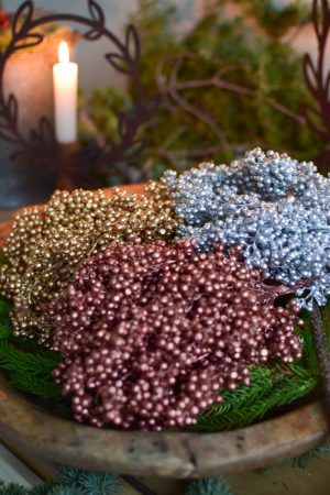 Pfefferbeeren getrocknet silber gold kupfer Weihnachtsdeko Winterdeko Dekoidee im Mrs Greenery Shop bestellen kaufen