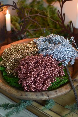 Pfefferbeeren getrocknet silber gold kupfer Weihnachtsdeko Winterdeko Dekoidee im Mrs Greenery Shop bestellen kaufen