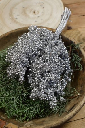 Pfefferbeeren getrocknet silber Weihnachtsdeko Winterdeko Dekoidee im Mrs Greenery Shop bestellen kaufen