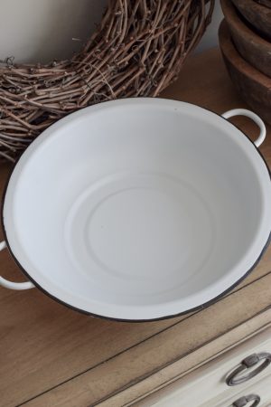 Pflanzschale Dekoschale Schale mit Henkel Griff weiss im Mrs Greenery Shop bestellen kaufen
