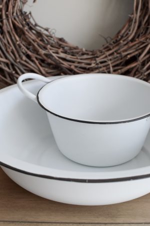Pflanzschale Dekoschale Schale mit Henkel Griff weiss im Mrs Greenery Shop bestellen kaufen