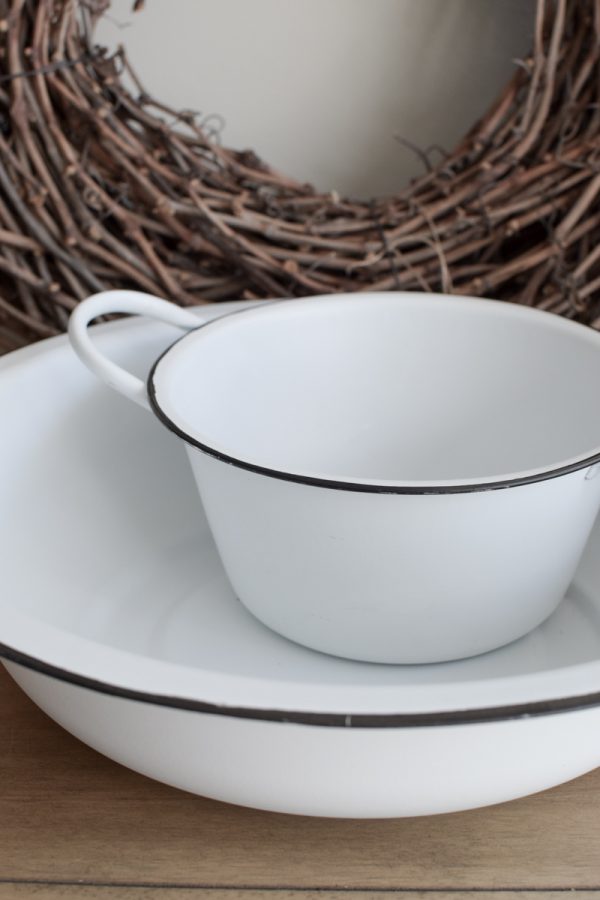 Pflanzschale Dekoschale Schale mit Henkel Griff weiss im Mrs Greenery Shop bestellen kaufen