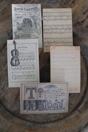 Postkarten Set 5 Stück mit Umschlag. Papeterie Flora Fauna Natur Noten Nostalgie Pilze Motive natürlich Naturdeko im Mrs Greenery Shop bestellen