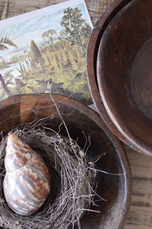 Antike Holzschale antikes Einzelstück handgefertigt. Schale aus Holz Tischdeko Dekoidee Mrs Greenery Shop