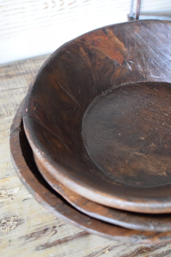 Antike Holzschale antikes Einzelstück handgefertigt. Schale aus Holz Tischdeko Dekoidee Mrs Greenery Shop