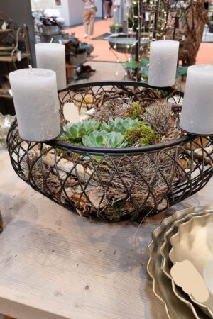 Schale Dekoschale mit Kerzenring Adventsdeko Adventskranz Kerzendeko Tischdeko Dekoschale im Mrs Greenery Shop kaufen bestellen