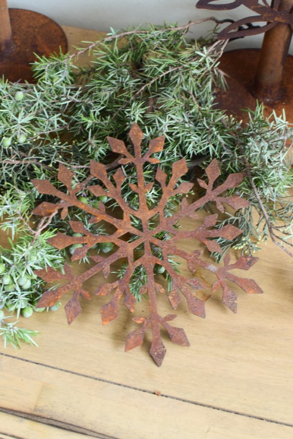 Schneeflocke Weihnachtdeko Fensterdeko Rostdeko Dekoidee im Mrs Greenery Shop bestellen kaufen