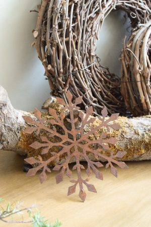 Schneeflocke Weihnachtdeko Fensterdeko Rostdeko Dekoidee im Mrs Greenery Shop bestellen kaufen