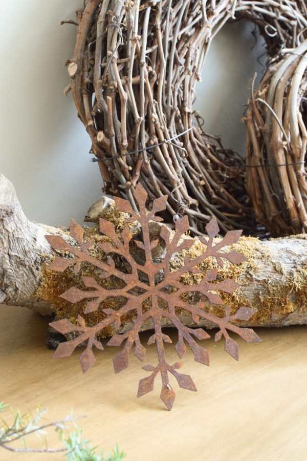 Schneeflocke Weihnachtdeko Fensterdeko Rostdeko Dekoidee im Mrs Greenery Shop bestellen kaufen