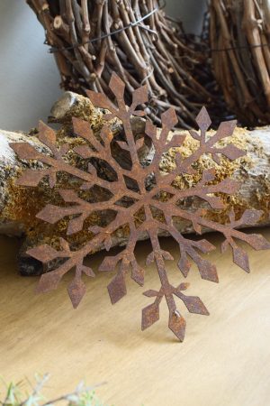 Schneeflocke Weihnachtdeko Fensterdeko Rostdeko Dekoidee im Mrs Greenery Shop bestellen kaufen
