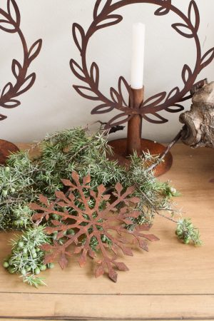 Schneeflocke Weihnachtdeko Fensterdeko Rostdeko Dekoidee im Mrs Greenery Shop bestellen kaufen