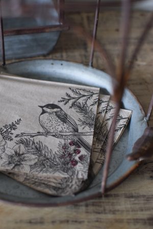 Serviette Naturmotiv Vogel Tischdeko Deko Dekoidee
