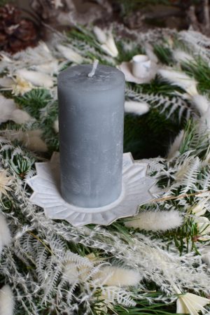 Stumpenkerze Kerze Advent Adventskranz grün grau creme weiss taupe mrs greenery shop bestellen kaufen Kerze Kerzen