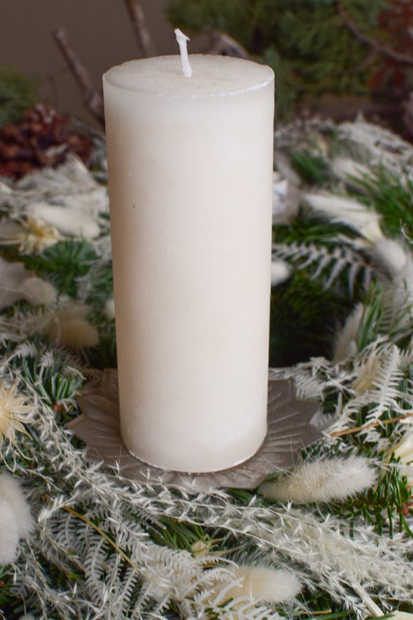 Stumpenkerze Kerze Advent Adventskranz grün grau creme weiss taupe mrs greenery shop bestellen kaufen Kerze Kerzen