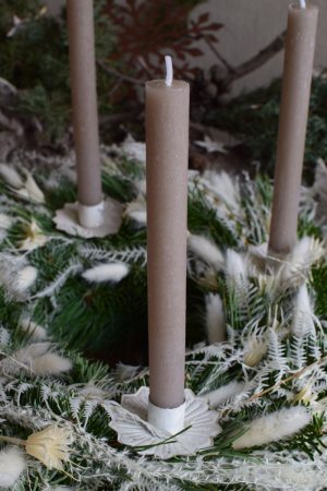 Stabkerze Kerze Advent Adventskranz grün grau creme weiss taupe mrs greenery shop bestellen kaufen Kerze Kerzen