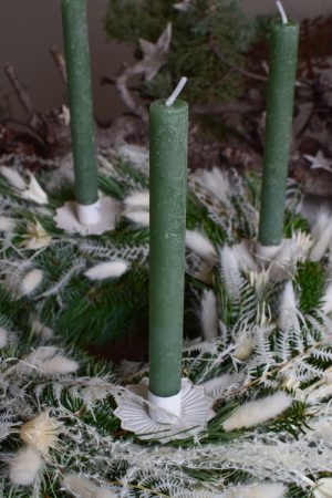 Stabkerze Kerze Advent Adventskranz grün grau creme weiss taupe mrs greenery shop bestellen kaufen Kerze Kerzen