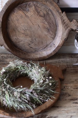 Antikes Holzstablett mit Griffen antikes Einzelstück handgefertigt. Schale aus Holz Tischdeko Dekoidee Mrs Greenery Shop