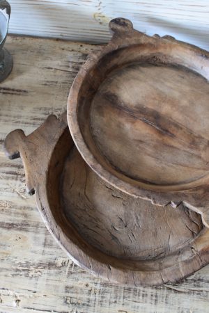 Antikes Holzstablett mit Griffen antikes Einzelstück handgefertigt. Schale aus Holz Tischdeko Dekoidee Mrs Greenery Shop