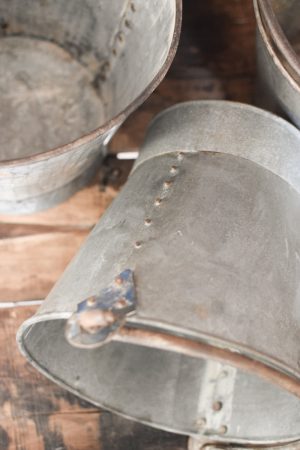 Antiker Eimer Vintage mit Henkel Dekoeimer Dekotopf Topf Eimer Metall