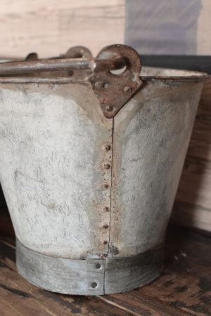 Antiker Eimer Vintage mit Henkel Dekoeimer Dekotopf Topf Eimer Metall