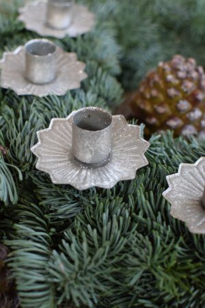 Vintage Kerzenhalter Metall silber rost antik gold weiß STabkerzen Blockkerzen Adventskranz Advent Vintage Kerzenstecker Weihnachten im Mrs Greenery Shop bestellen
