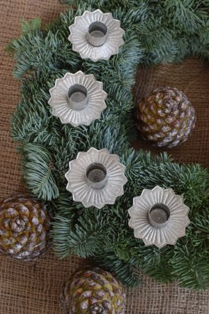 Vintage Kerzenhalter Metall silber rost antik gold weiß STabkerzen Blockkerzen Adventskranz Advent Vintage Kerzenstecker Weihnachten im Mrs Greenery Shop bestellen