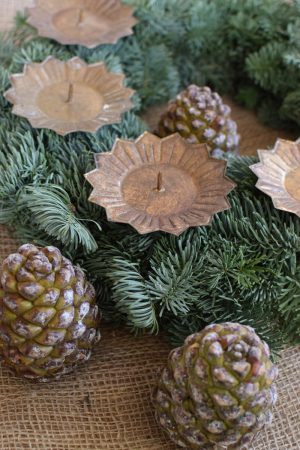 Vintage Kerzenhalter Metall silber rost antik gold weiß STabkerzen Blockkerzen Adventskranz Advent Vintage Kerzenstecker Weihnachten im Mrs Greenery Shop bestellen