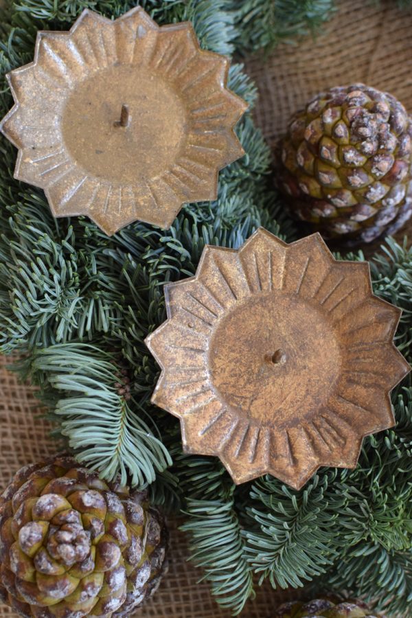 Vintage Kerzenhalter Metall silber rost antik gold weiß STabkerzen Blockkerzen Adventskranz Advent Vintage Kerzenstecker Weihnachten im Mrs Greenery Shop bestellen