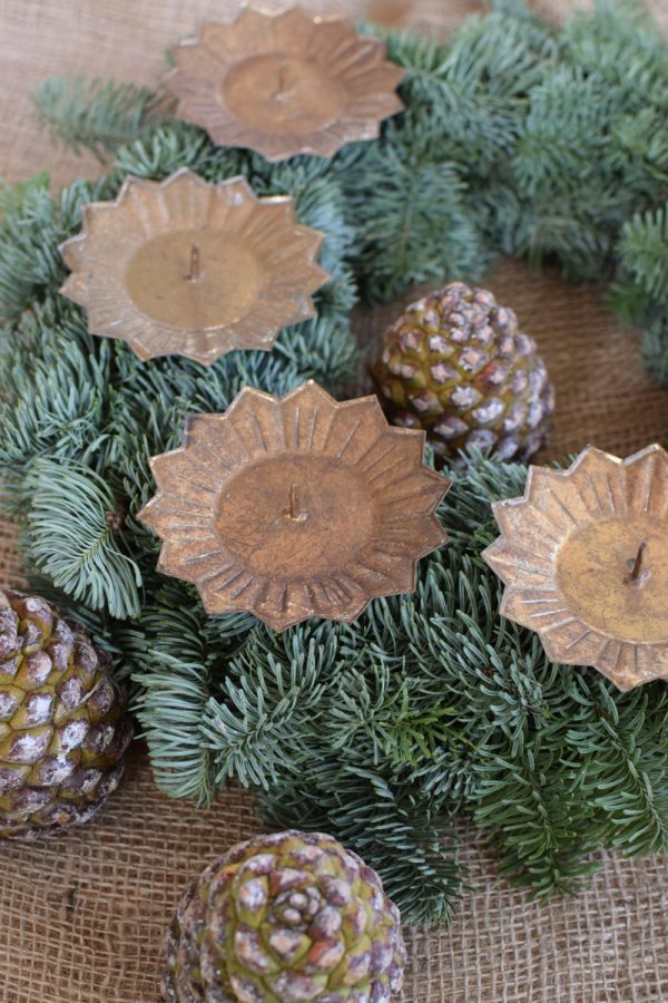 Vintage Kerzenhalter Metall silber rost antik gold weiß STabkerzen Blockkerzen Adventskranz Advent Vintage Kerzenstecker Weihnachten im Mrs Greenery Shop bestellen