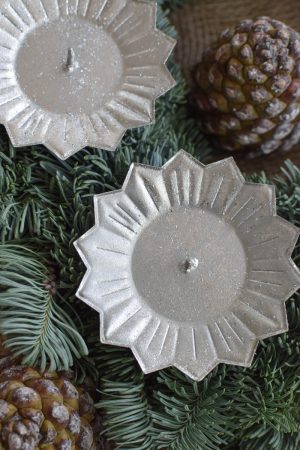 Vintage Kerzenhalter Metall silber rost antik gold weiß STabkerzen Blockkerzen Adventskranz Advent Vintage Kerzenstecker Weihnachten im Mrs Greenery Shop bestellen