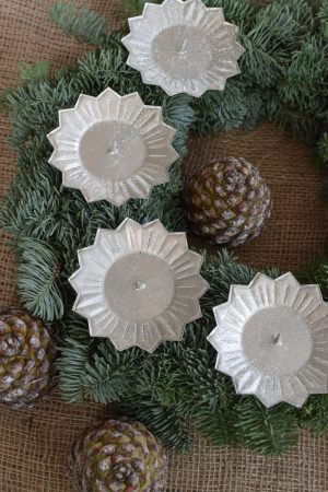 Vintage Kerzenhalter Metall silber rost antik gold weiß STabkerzen Blockkerzen Adventskranz Advent Vintage Kerzenstecker Weihnachten im Mrs Greenery Shop bestellen