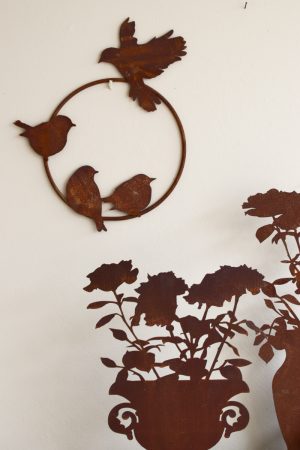 Loop Vögel Rostvögel Vogeldeko Rostdeko Dekoidee Wanddeko im Mrs Greenery Shop bestellen kaufen