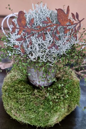 Vogeldeko Girlande Metalldeko Emblem Naturdeko zum Biegen im Mrs Greeney Shop bestellen kaufen