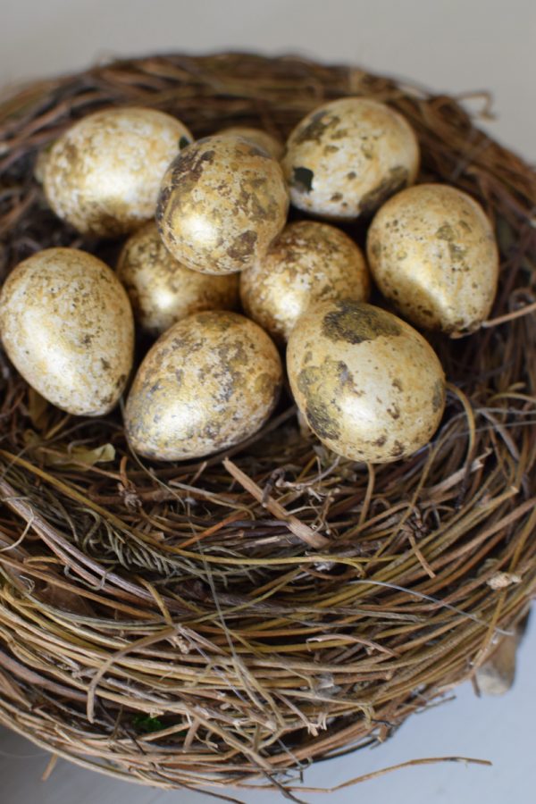 Wachteleier gold. Eier Ostereier Dekoeier klein Osterdeko Dekoidee Ostern im Mrs Greenery Shop bestellen